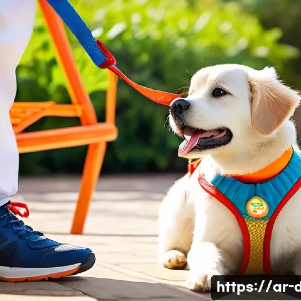 하바네즈 훈련법 - A lively and intelligent Habanese dog wearing a colorful, comfortable harness and collar, playing jo...